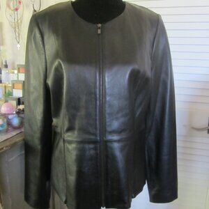 NWT - ANTONIO MELANI Buttersoft Black Leather Jacket - Size L
